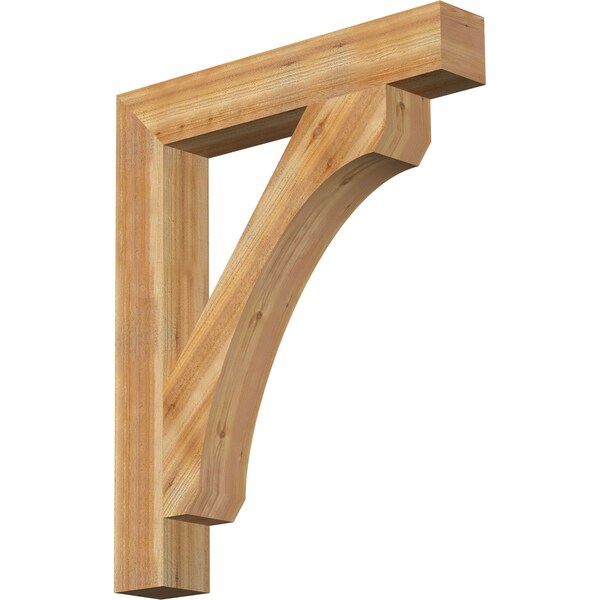 Ekena Millwork Legacy Block Rough Sawn Bracket, Western Red Cedar, 6"W x 38"D x 46"H BKT06X38X46LEC05RWR - main